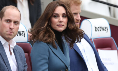 Coach Core apprentices ceremony at West Ham. The Duke and Duchess of Cambridge and Prince Harry during a visit West Ham United's London Stadium to attend the graduation ceremony for more than 150 Coach Core apprentices, at Victoria Park, London. Photo credit should read: Chris Radburn/EMPICS Entertainment
URN:33341304